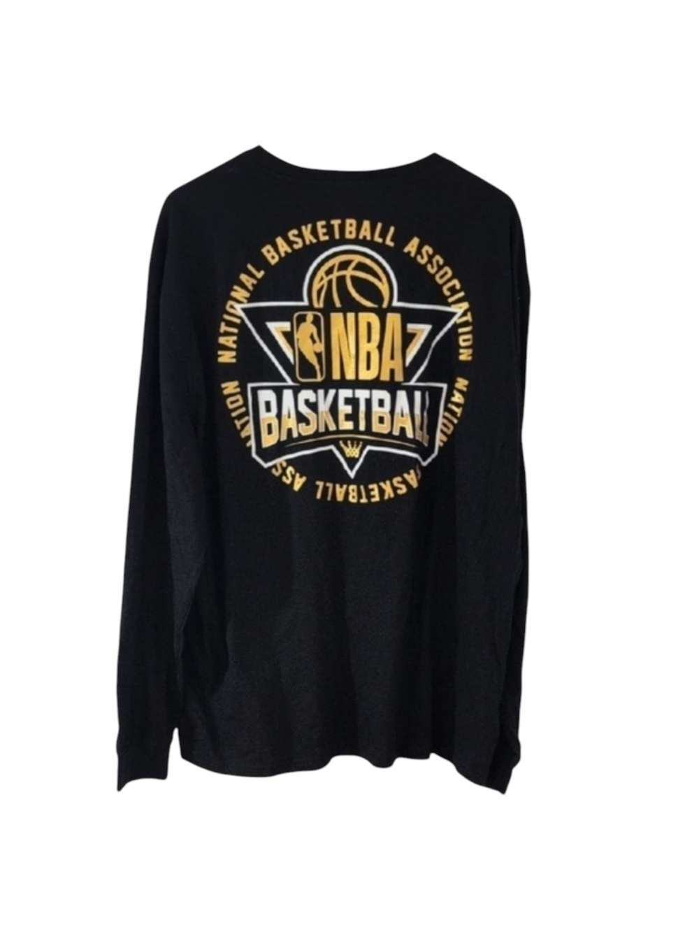 NBA Black Long Sleeve Tee with Crew Neck Size XXL